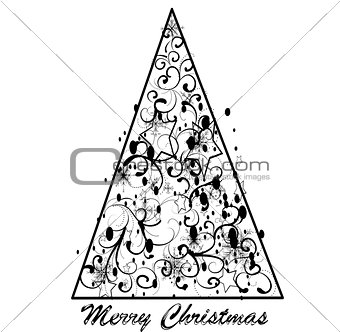 Christmas tree decorative abstraction background 