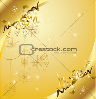 Golden christmas background 