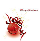Christmas red ball isolated 