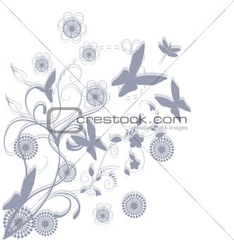 floral background, greeting card 