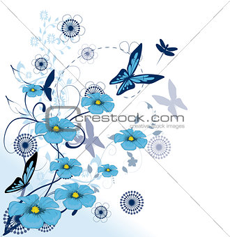 Beautiful blue flowers