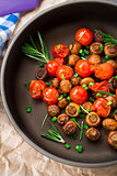 Roasted mushrooms with cherry tomatoes
