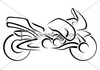 Stylized Motorcycle Vector Illustration