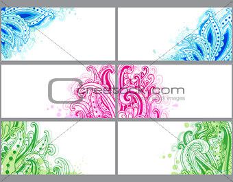 Decorative abstract cards