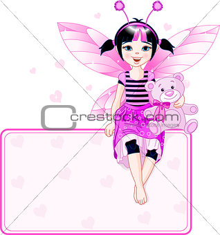 Little cute fairy place card