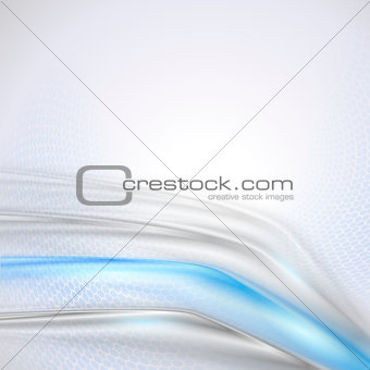 Gray soft abstract background with blue element