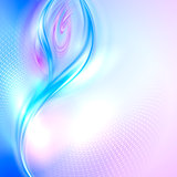 Abstract blue and purple waving background