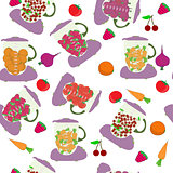 Cocktail seamless pattern background vector illustration art