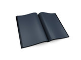 open blank black book