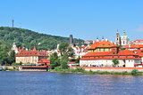 Prague. Vltava river embankment