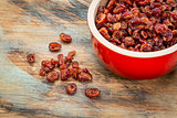  bowl of dried cranberries