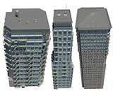 Collection of highly detailed buildings