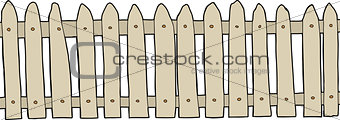 Isolated Wooden Fence