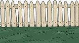 Picket Fence over White