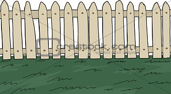 Picket Fence over White