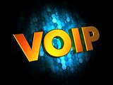 VOIP Concept on Digital Background.