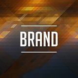 Brand Concept on Retro Triangle Background.