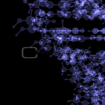 Abstract DNA molecule. X-ray