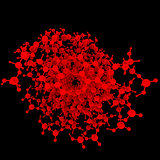 Red abstract molecule DNA