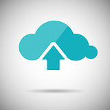 Upload to Cloud Icon Flat design