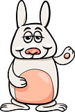 funny rabbit character cartoon illustration
