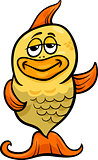 golden fish cartoon illustration
