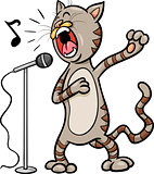 singing cat cartoon illustration