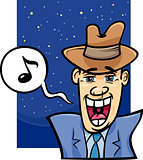 singing man cartoon illustration