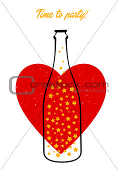 Bottle and heart
