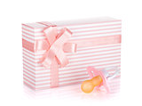 Gift box and pacifier for little girl