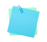 Colorful post-it notes with clip