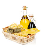 Pasta with olive oil and vinegar