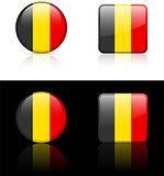 Belgum Flag Buttons on White and Black Background