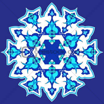 blue oriental ottoman design thirty