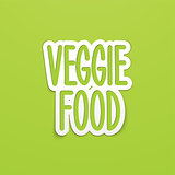 veggie food hand written lettering calligraphy. Vector