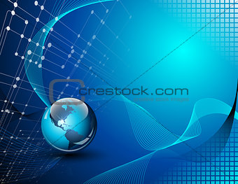 Technical blue abstract background with room for your text and l