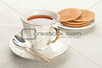waffles and tea