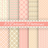 Pastel loving wedding vector seamless patterns (tiling)