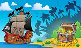 Pirate theme with treasure chest 1