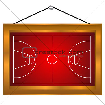 Basketball platform in a frame