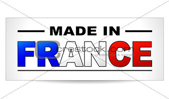 Vector made in france paper label