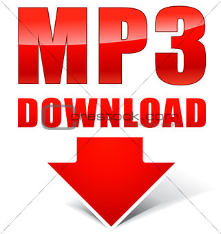 Vector mp3 download icon