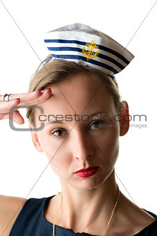 Portrait woman in sailor costume