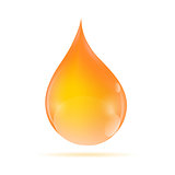 Oil Orange Drop  Vector Illustratio