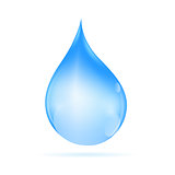Blue Water Drop  Vector Illustration