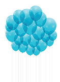 Color glossy balloons background vector illustration