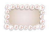 Beauty Pearl Frame Background Vector illustration