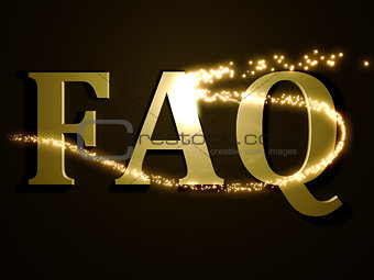 FAQ - 3d inscription with luminous line with spark 