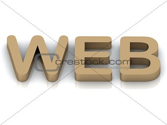 WEB - 3d inscription large golden letter