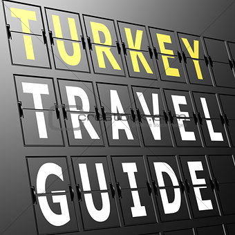 Airport display Turkey travel guide